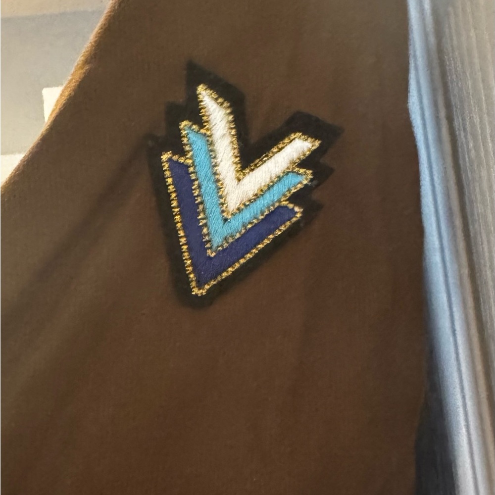 Zara Army Green Long Snap-Down Patchwork Jacket -… - image 6